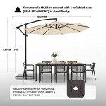 Beige Cantilever Patio Umbrella for Outdoor Relaxation