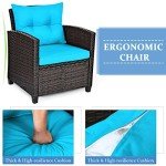 Turquoise 3-Piece Patio Furniture Set for Mancave