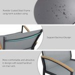 Shintenchi 3-Piece Outdoor Bistro Set - Grey