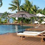 Double Top 9ft Patio Umbrella with Tilt - Beige