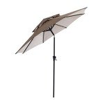 Double Top 9ft Patio Umbrella with Tilt - Beige