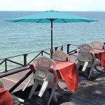 Turquoise Patio Umbrella with Tilt and Crank