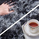 Shaggy Tie-Dye Dark Grey Mancave Area Rug