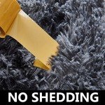 Shaggy Tie-Dye Dark Grey Mancave Area Rug