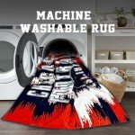 Chicago Football Area Rug - Machine Washable 5x7