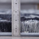 Shaggy Tie-Dye Dark Grey Mancave Area Rug