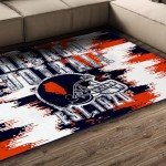Chicago Football Area Rug - Machine Washable 5x7