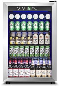 145 Can Beverage Cooler Mini Fridge – Silver