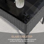 Kurapika Outdoor Wicker Rattan Conversation Set 4-Piece