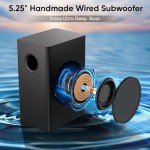 Saiyin Sound Bar with Subwoofer for TVs