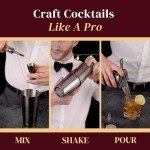 24-Piece Cocktail Shaker Set for Home Bars