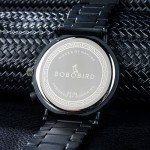 Stylish Large Men's Wood and Steel Chronograph Watch