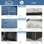 Aegean Blue Outdoor Rattan Sectional Sofa Set