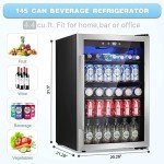 Antarctic Star 145 Can Beverage Cooler with Glass Door