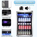 Antarctic Star 145 Can Beverage Cooler with Glass Door