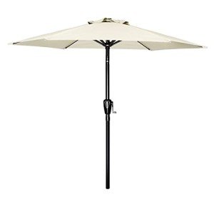 Creamy White 9' Patio Umbrella with Tilt/Crank