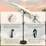 Creamy White 9' Patio Umbrella with Tilt/Crank