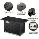 Xbeauty 43" Propane Gas Fire Pit Table