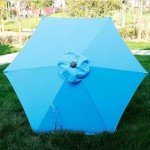 Light Blue 7.5 ft Patio Umbrella with Tilt