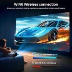 WiFi Bluetooth 1080P Projector with Screen