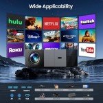 WiFi Bluetooth 1080P Projector with Screen