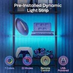 LED Floating Shelves with Hooks for Mancave