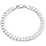 Italian 7mm Solid Diamond-Cut Cuban Link Bracelet