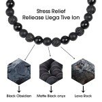 Stylish Black Beaded Bracelet Set for Men