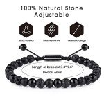 Stylish Black Beaded Bracelet Set for Men
