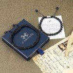 Stylish Black Beaded Bracelet Set for Men