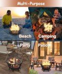 Portable 22.5 Inch Outdoor Fire Pit with Bag