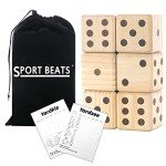 Giant Wooden Yard Dice Set for Outdoor Fun