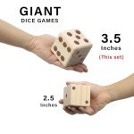 Giant Wooden Yard Dice Set for Outdoor Fun