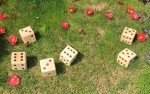 Giant Wooden Yard Dice Set for Outdoor Fun