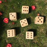 Giant Wooden Yard Dice Set for Outdoor Fun