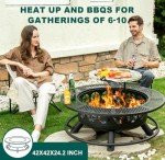 42 Inch Fire Pit Grill Table for Outdoor Fun