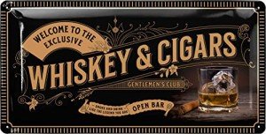 Cigar Bar & Whiskey Lounge Vintage Sign