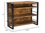 Bowery Hill Wood & Metal Home Bar Unit