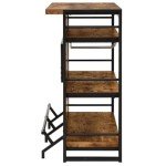 Bowery Hill Wood & Metal Home Bar Unit