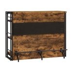 Bowery Hill Wood & Metal Home Bar Unit