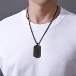 Coolvy Dog Tag Cross Necklace for Bonus Son