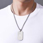 Coolvy Dog Tag Cross Necklace for Bonus Son