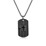 Coolvy Dog Tag Cross Necklace for Bonus Son