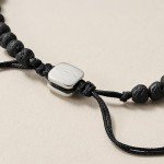 Fossil Men's Black Beaded Bracelet for Mancave