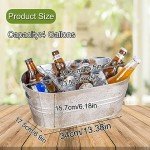 4 Pack Large Metal Ice Buckets for Parties