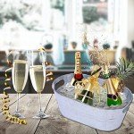 4 Pack Large Metal Ice Buckets for Parties