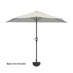 Tan 9-Foot Half Patio Umbrella for Mancaves