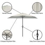 Tan 9-Foot Half Patio Umbrella for Mancaves