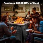 30-Inch 50,000 BTU Outdoor Gas Fire Pit Table
