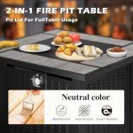 30-Inch 50,000 BTU Outdoor Gas Fire Pit Table